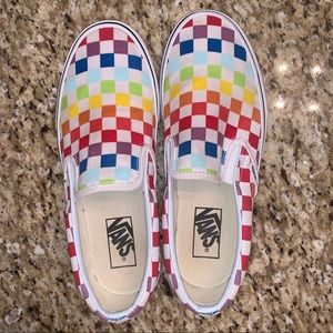 Rainbow Checkered Vans